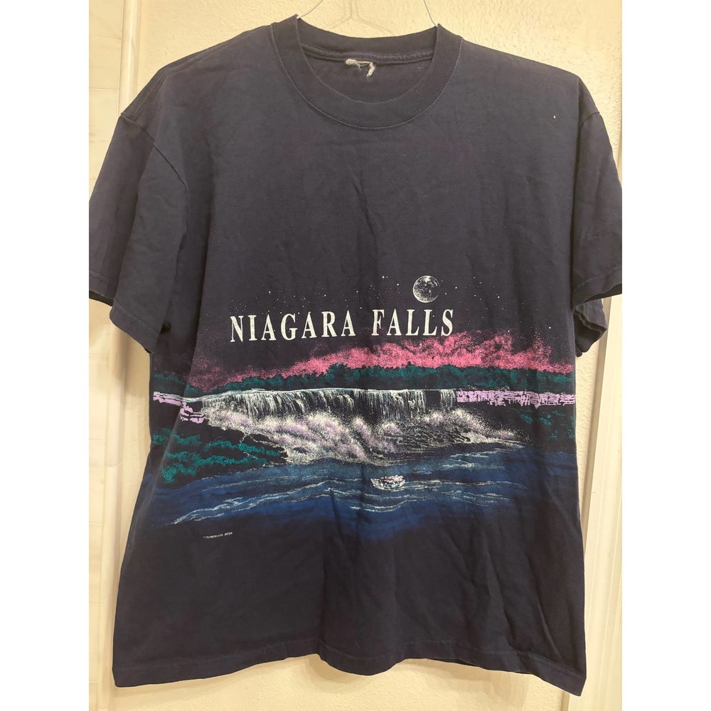 Niagara Falls Vintage Graphic T Shirt whale size large